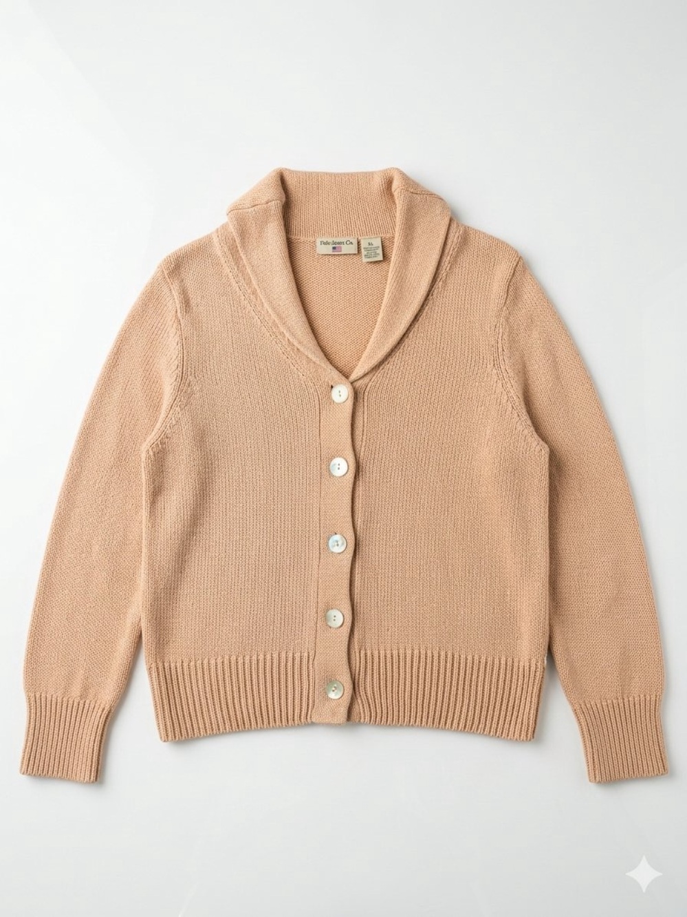 Vintage Polo Jeans Co. Ralph Lauren Shawl Collar Cardigan in Warm Beige Sz XL